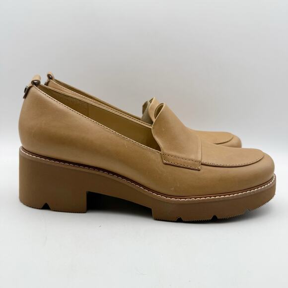 Naturalizer Womens Darry Loafer US 11 Narrow Tan Leather Lug Sole Slip On NIB - Picture 3 of 12